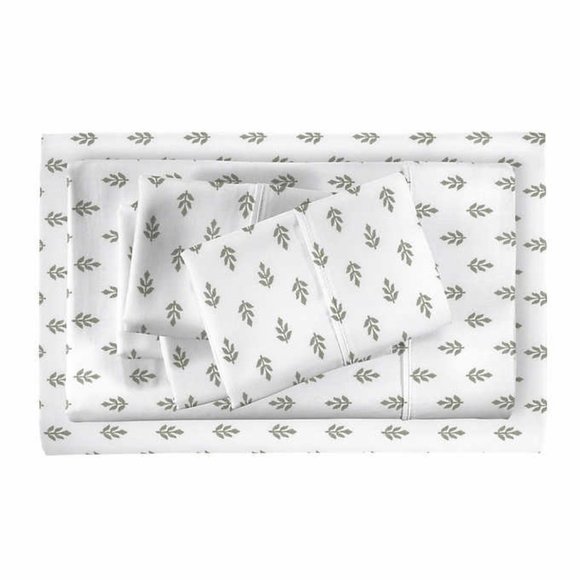 Pure Earth Organic Cotton 6-piece Sheet Set GREEN - Picture 3 of 4